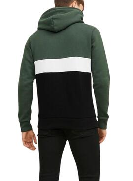 Felpa Jack & Jones Reid Block Verde Uomo