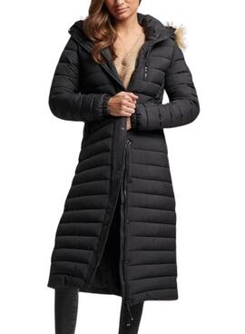 Giacca Superdry Fuji Hooded Longlinea Nero Donna