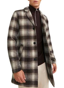 Cappotto Jack and Jones Zac a quadri per uomo.