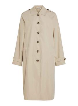 Trench Vila Vibalinja Beige per Donna