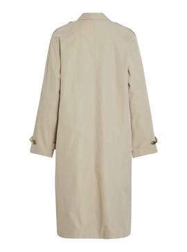 Trench Vila Vibalinja Beige per Donna