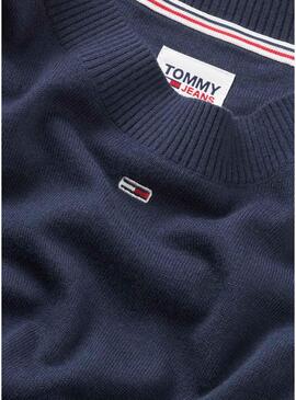 Pullover Tommy Jeans Essential Crew Blu Navy Donna