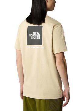 Maglietta The North Face Redbox Beige per Uomo