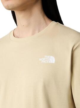 Maglietta The North Face Redbox Beige per Uomo