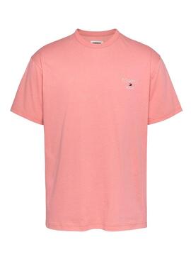 Maglietta Tommy Jeans Corp Rosa per Uomo