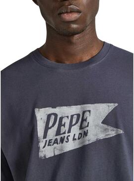 Maglietta Pepe Jeans Single Cardiff Grigia Uomo