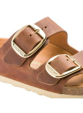 Sandali Birkenstock Big Buckle Marrone per Donna