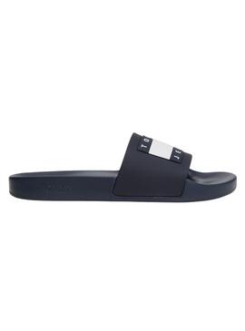 Sandali Tommy Jeans Pool Slide in blu scuro per uomo