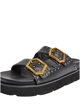 Sandali Pepe Jeans Pola Studs neri per donna