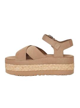 Sandali UGG Aubrey caviglia beige per donna.