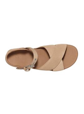 Sandali UGG Aubrey caviglia beige per donna.