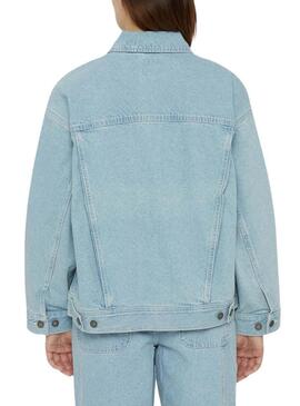 Giacca Dickies Herndon Jacket Denim Blu per Donna