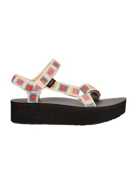 Sandali Teva Universal Piattaforma Uncinetto Multicolore