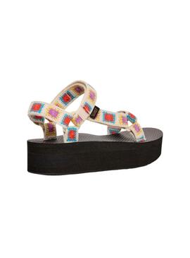 Sandali Teva Universal Piattaforma Uncinetto Multicolore