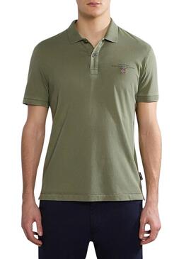 Maglia a polo Napapijri Elbas verde per uomo.