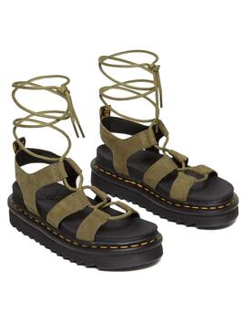 Sandali Dr. Martens Nartilla Oliva per donne.