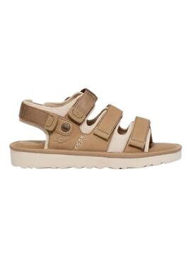 Sandali Goldencoast Multistrap Beige per Donna