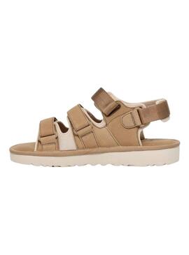 Sandali Goldencoast Multistrap Beige per Donna