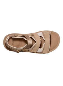 Sandali Goldencoast Multistrap Beige per Donna