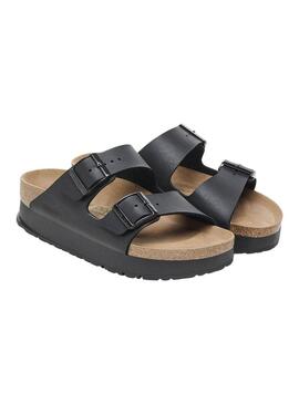 Sandali Birkenstock Arizona Platform Nero per Donna