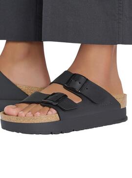 Sandali Birkenstock Arizona Platform Nero per Donna