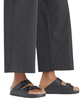 Sandali Birkenstock Arizona Platform Nero per Donna