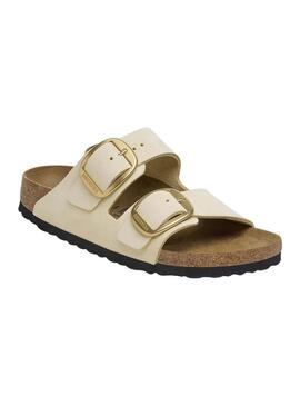 Sandali Birkenstock Arizona con fibbia beige per donna