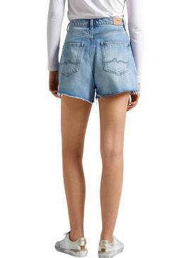 Shorts Peje Jeans in denim a-line rotti per donna.