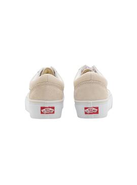 Scarpe da ginnastica Vans Old Skool beige per donna