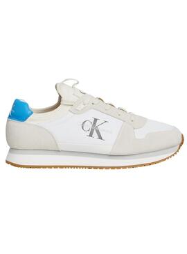 Sneakers Calvin Klein Runner Sock Lace Up Bianche