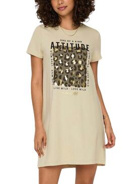 Abito Only Frida Beige per donna