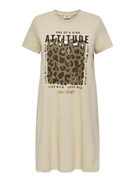 Abito Only Frida Beige per donna