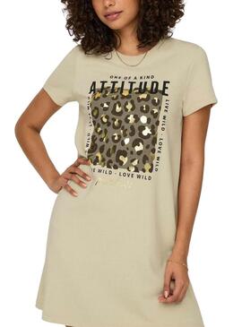 Abito Only Frida Beige per donna