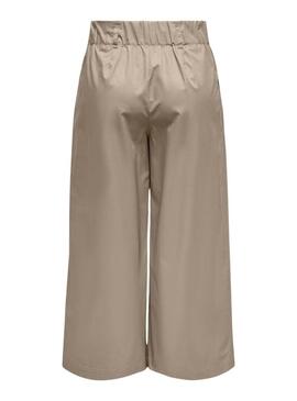 Pantaloni ONLY Zora Coulotte color tostato per donna