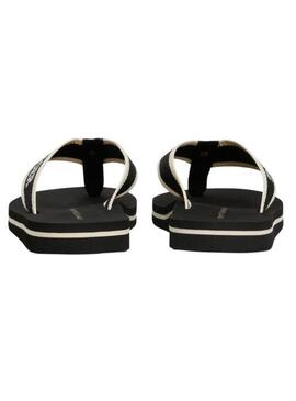 Infradito Tommy Hilfiger Webbing Nero per Donna