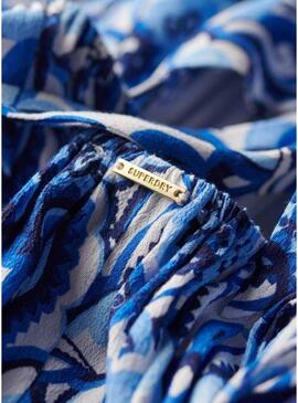 Vestito Superdry Tie Blu per Donna