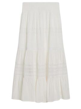 Gonna Superdry Ibiza Maxi Bianca per Donna