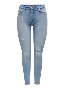 Pantaloni in denim ONLY Blush Mid Blu per donna