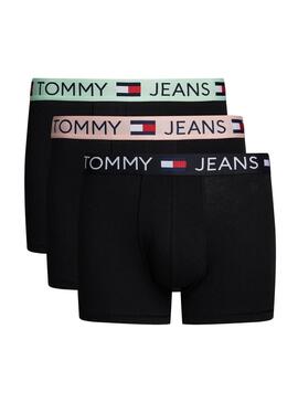 Confezione da 3 boxer Tommy Jeans Trunk Essential neri per uomo.