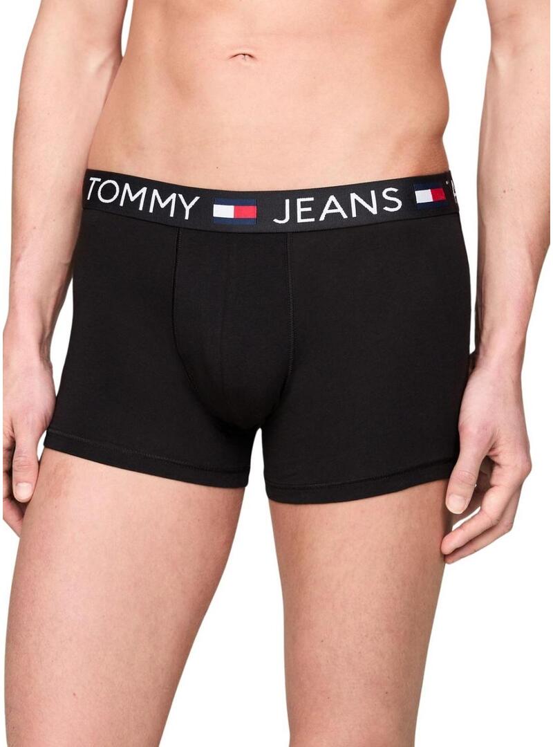 Confezione da 3 boxer Tommy Jeans Trunk Essential neri per uomo.