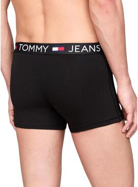 Confezione da 3 boxer Tommy Jeans Trunk Essential neri per uomo.