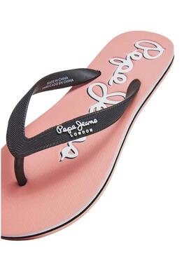 Ciabatte Pepe Jeans Bay Beach Brand rosa per donna