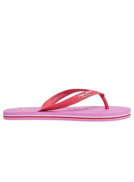 Infradito Pepe jeans Bay Beach Brand Rosa Per Donna