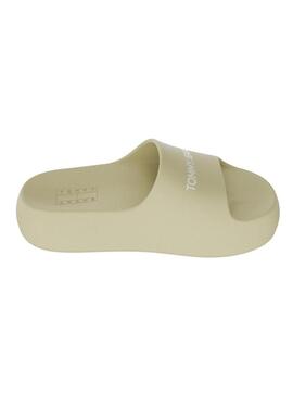 Ciabatte Tommy Jeans Chunky Flatform Gialle per Donna