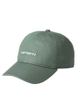 Cappello Carhartt Canvas Script Verde per Uomo e Donna