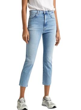 Jeans slim Pepe Jeans in denim blu per donna