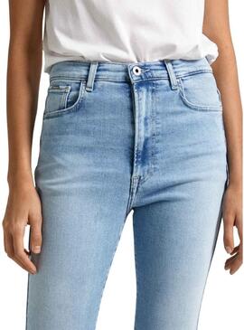 Jeans slim Pepe Jeans in denim blu per donna