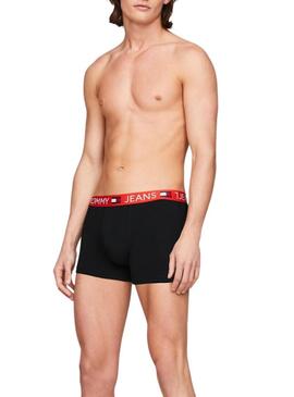 Pacco da 3 boxer Tommy Jeans Trunk neri per uomo