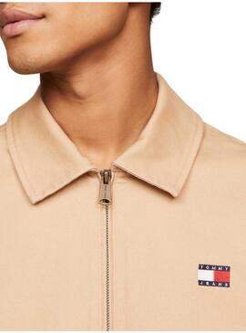 Giacca Tommy Jeans Reg Cotton Beige per uomo