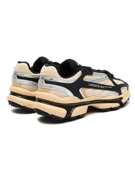 Scarpa da ginnastica Lacoste L003 beige per donna.